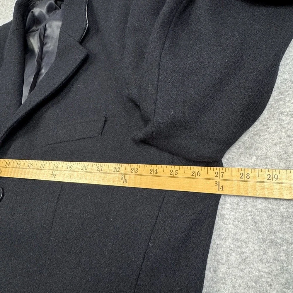 Calvin Klein Wool Blend‎ Overcoat Mens 48R Herringbone Long Coat Preppy Business